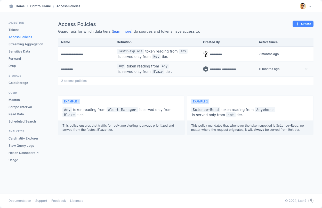 Control Plane — Access Policies