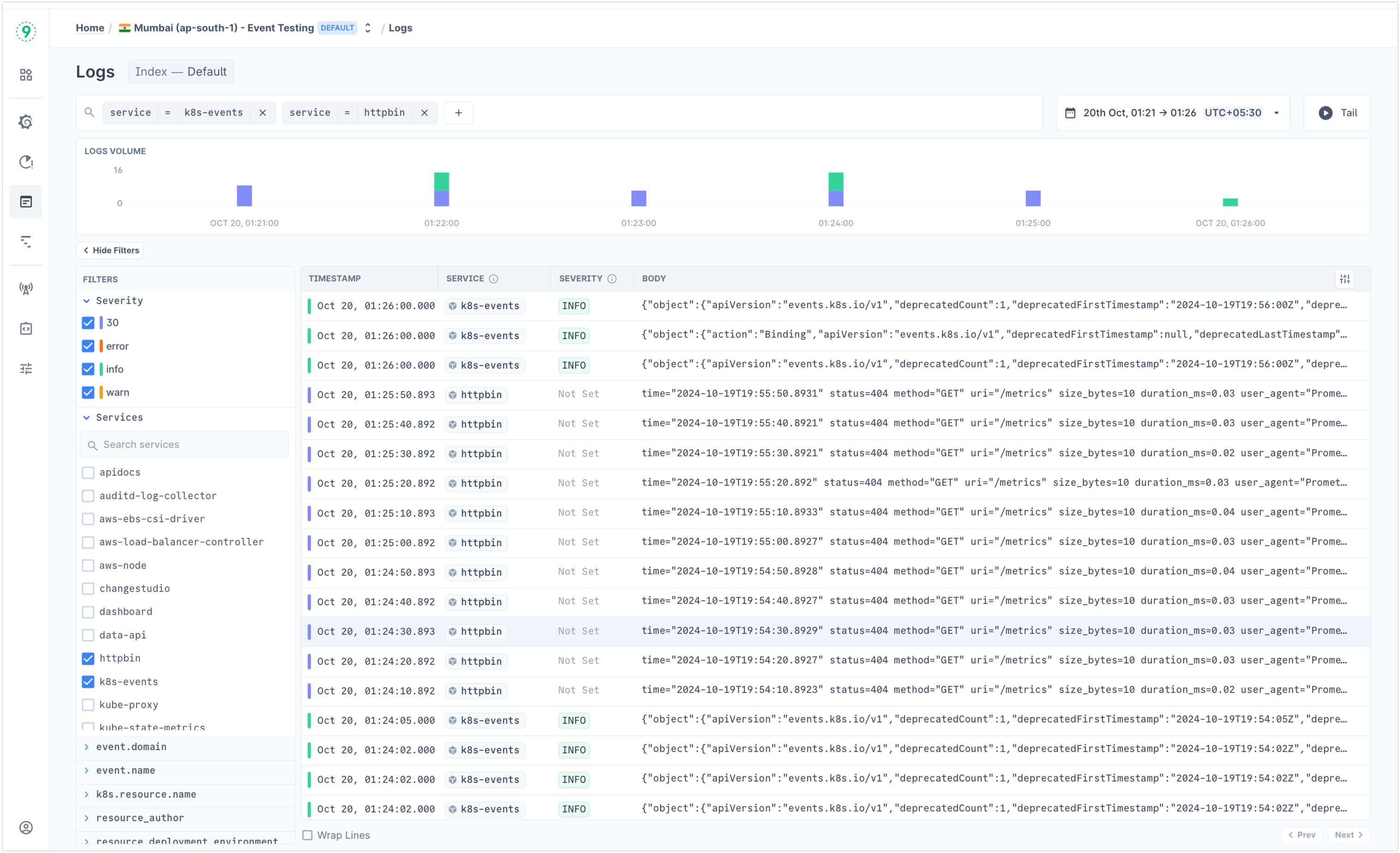 Logs in Last9 via Fluent Bit